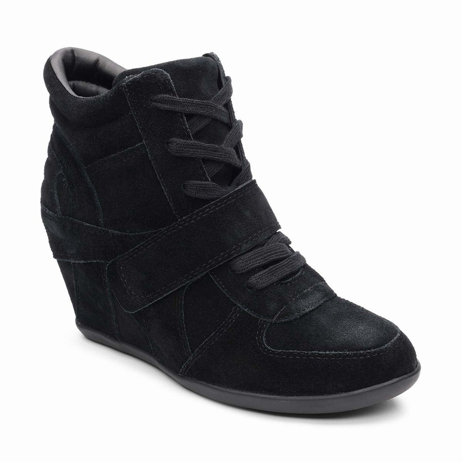 Basket Ash Bowie Wedge Noir Femme | QDZ-8410159