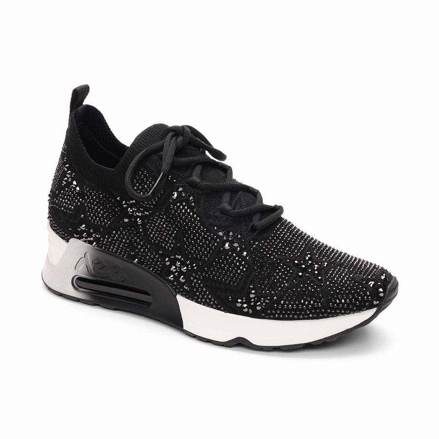 Basket Ash Lucky Shine Knit Noir Femme | FYA-5122728