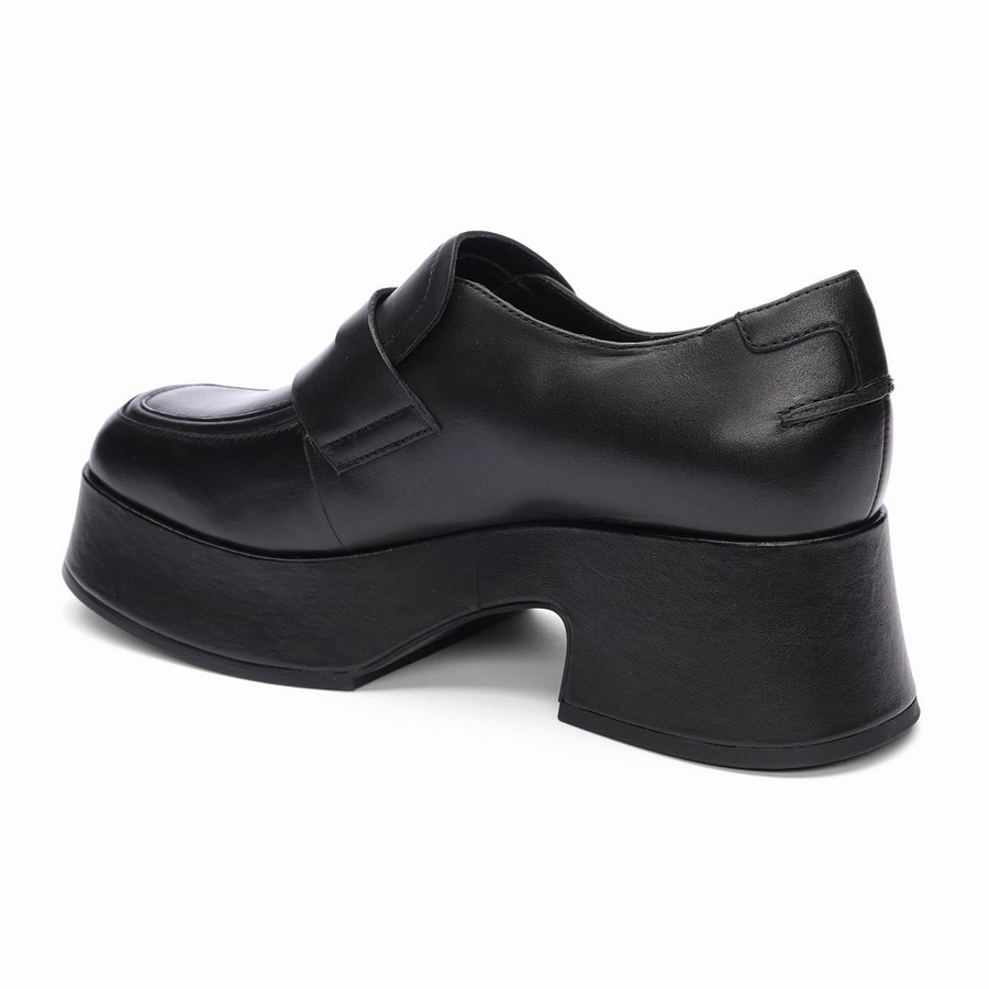 Mocassin Ash Halo Platform Noir Femme | AUL-0410331