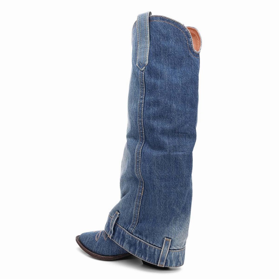 Botte Ash Desperado Festival Tall Shaft Bleu Femme | DVU-9770578