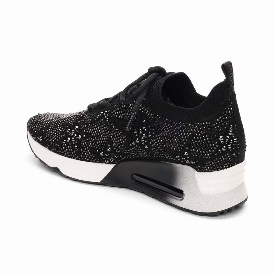 Basket Ash Lucky Shine Knit Noir Femme | FYA-5122728