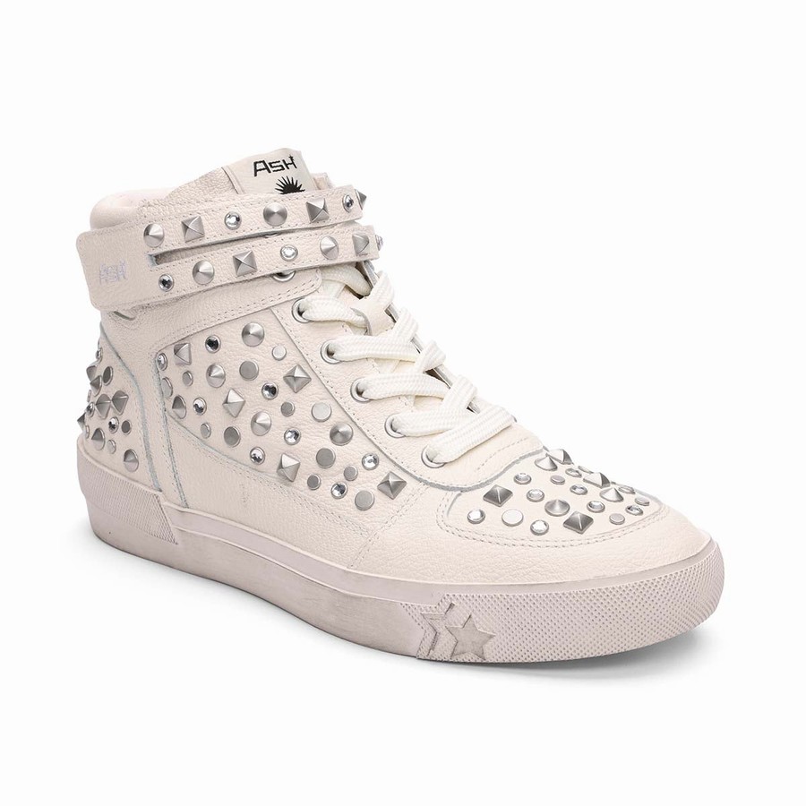 Basket Ash Myriad Studded Hightop Blanche Femme | PSP-3767638