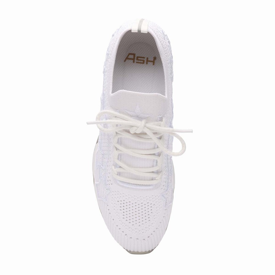 Basket Ash Lunatic Star Knit Blanche Femme | OFC-8845590