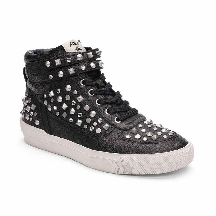 Basket Ash Myriad Studded Hightop Noir Femme | JZT-1143487