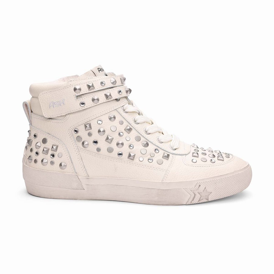 Basket Ash Myriad Studded Hightop Blanche Femme | PSP-3767638