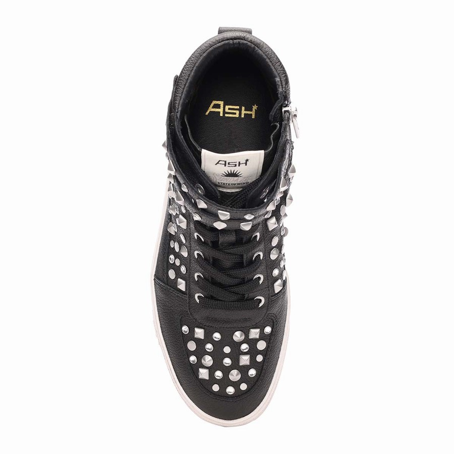 Basket Ash Myriad Studded Hightop Noir Femme | JZT-1143487