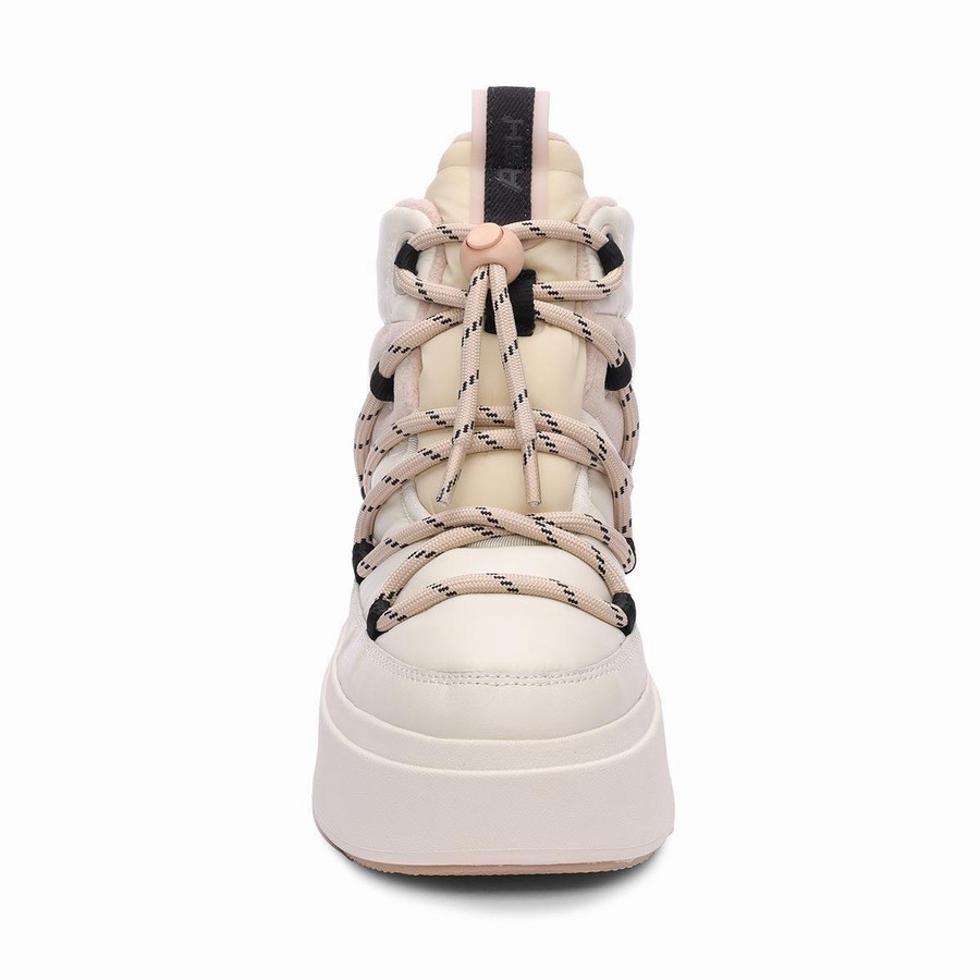 Botte Ash Montana Puffy Nylon Winter Blanche Femme | OGU-1643329