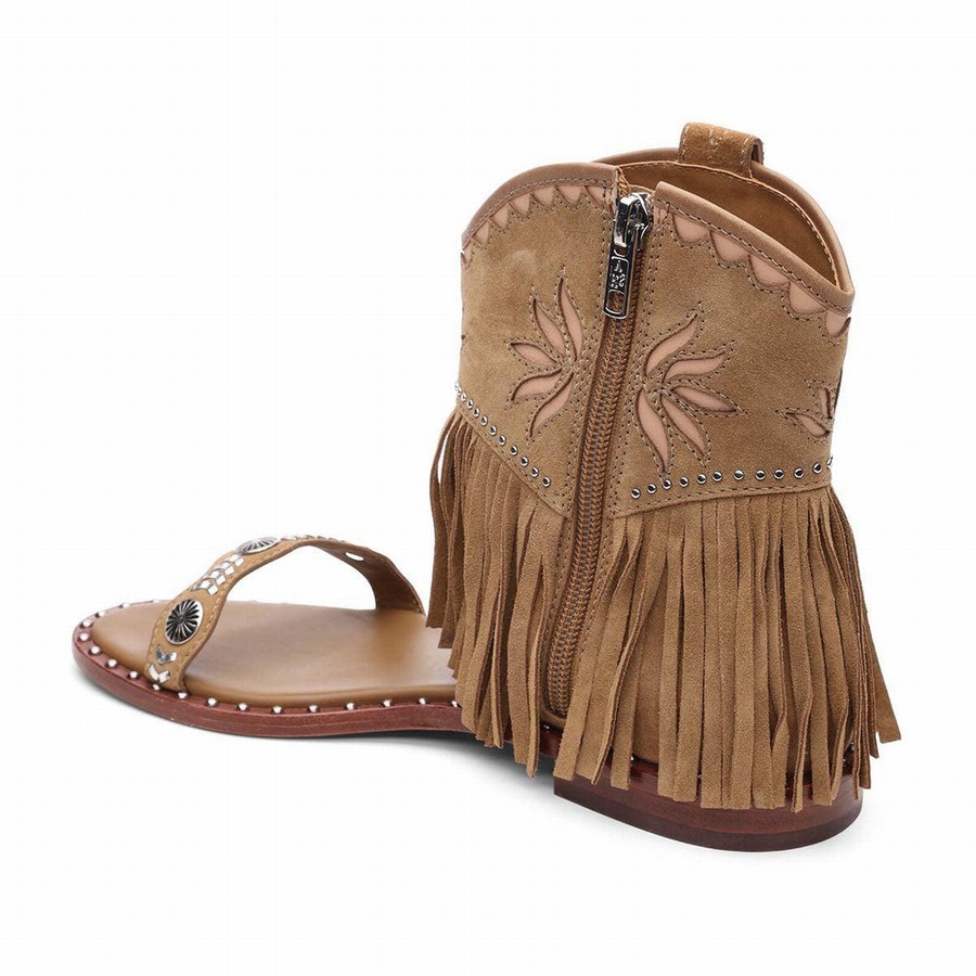 Sandale Ash Paquito Embellished Fringe Marron Femme | RCG-1522330