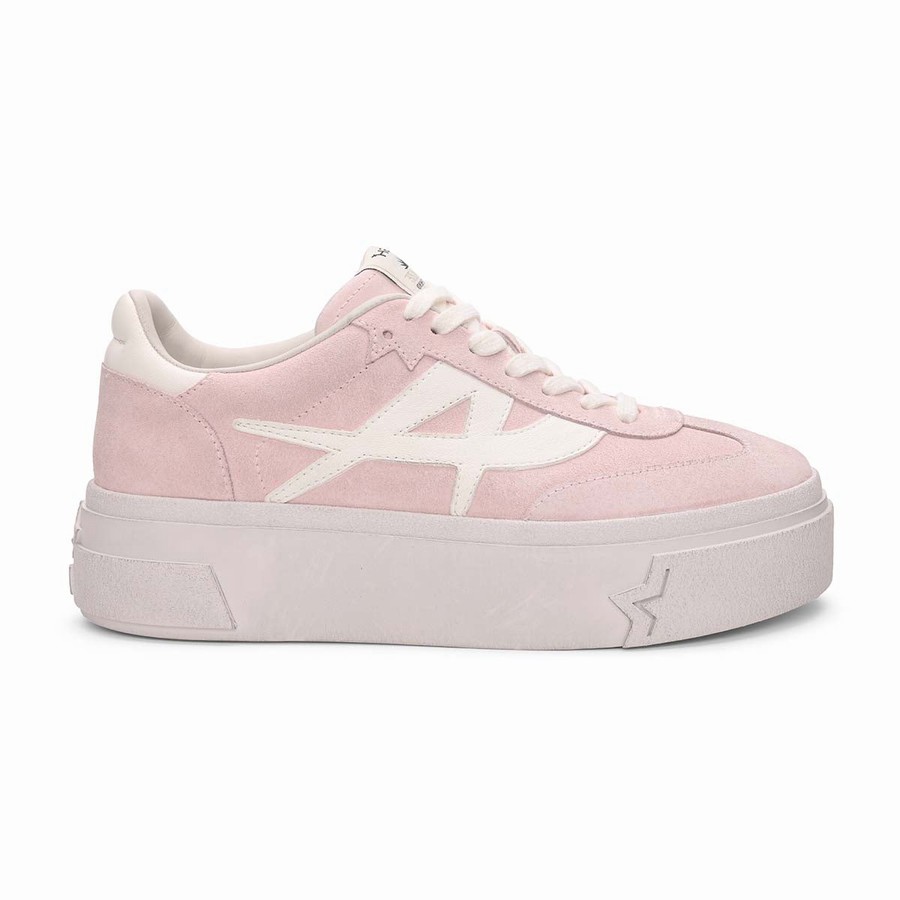 Basket Ash Starmoon Suede Platform Rose Femme | PWG-4573647